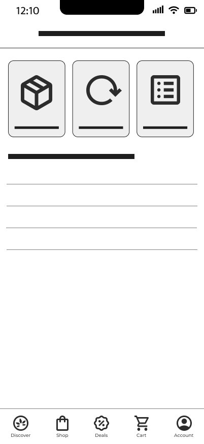 Wireframe, account