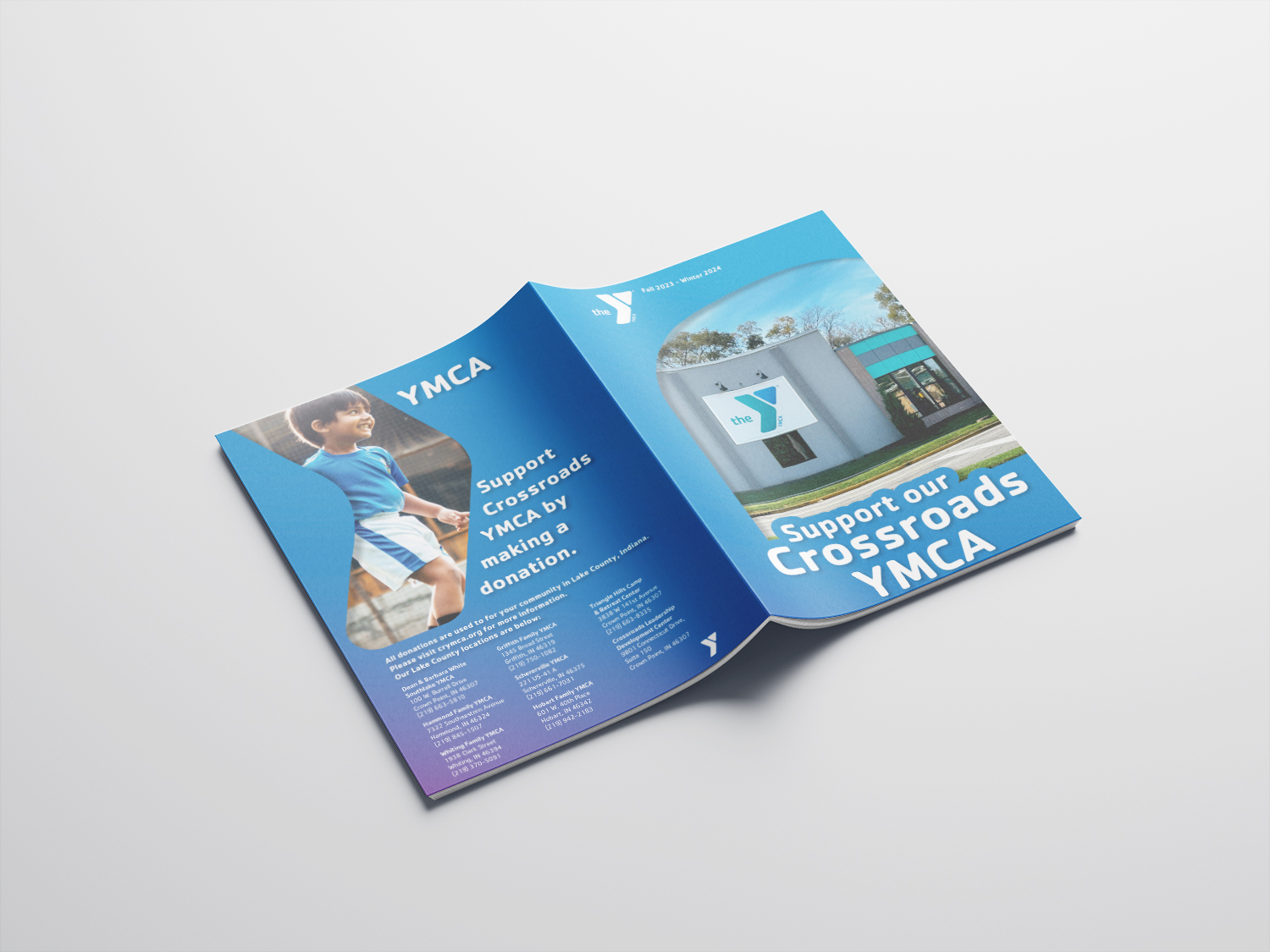 YMCA bi-fold brochure design preview