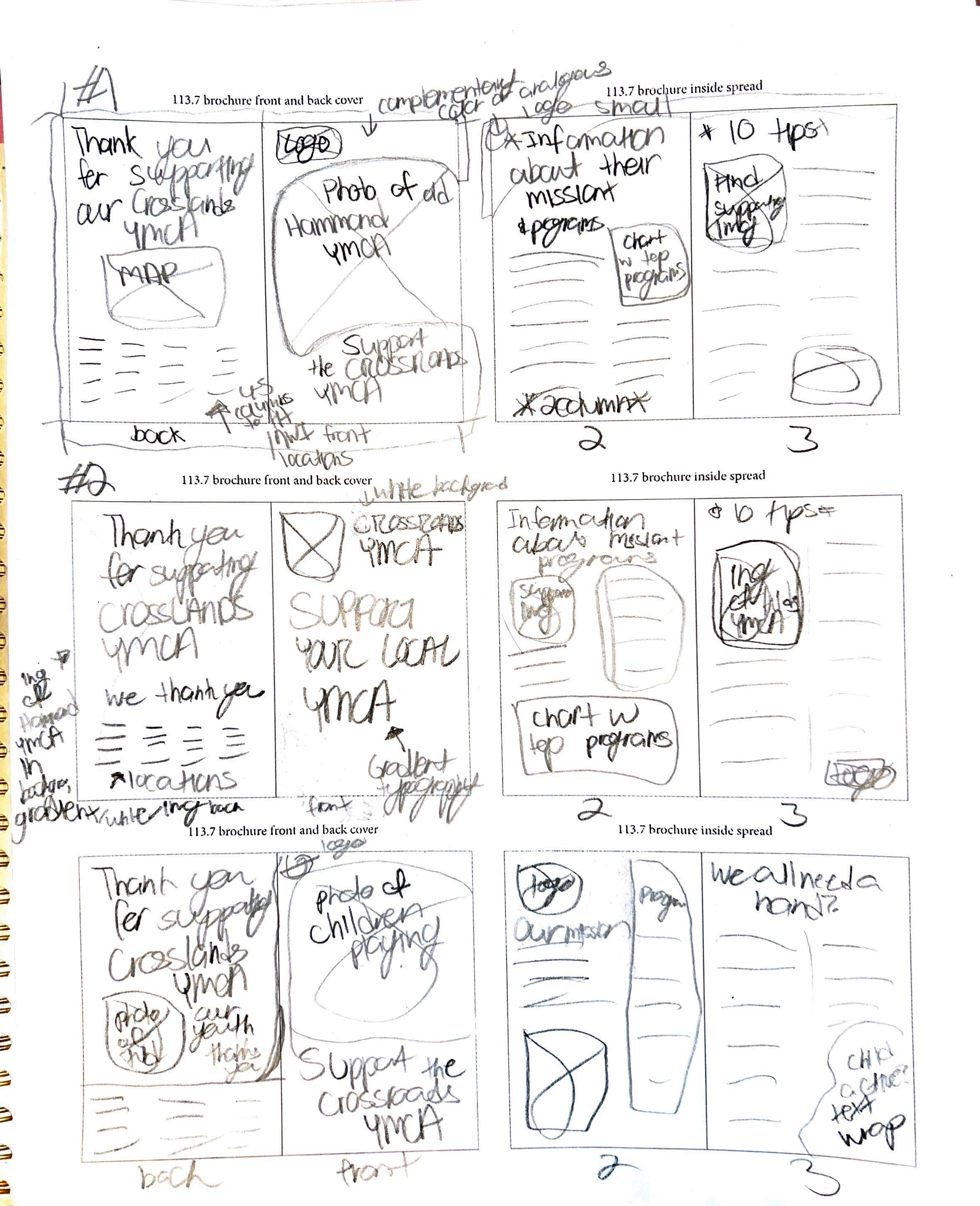 YMCA Wireframes